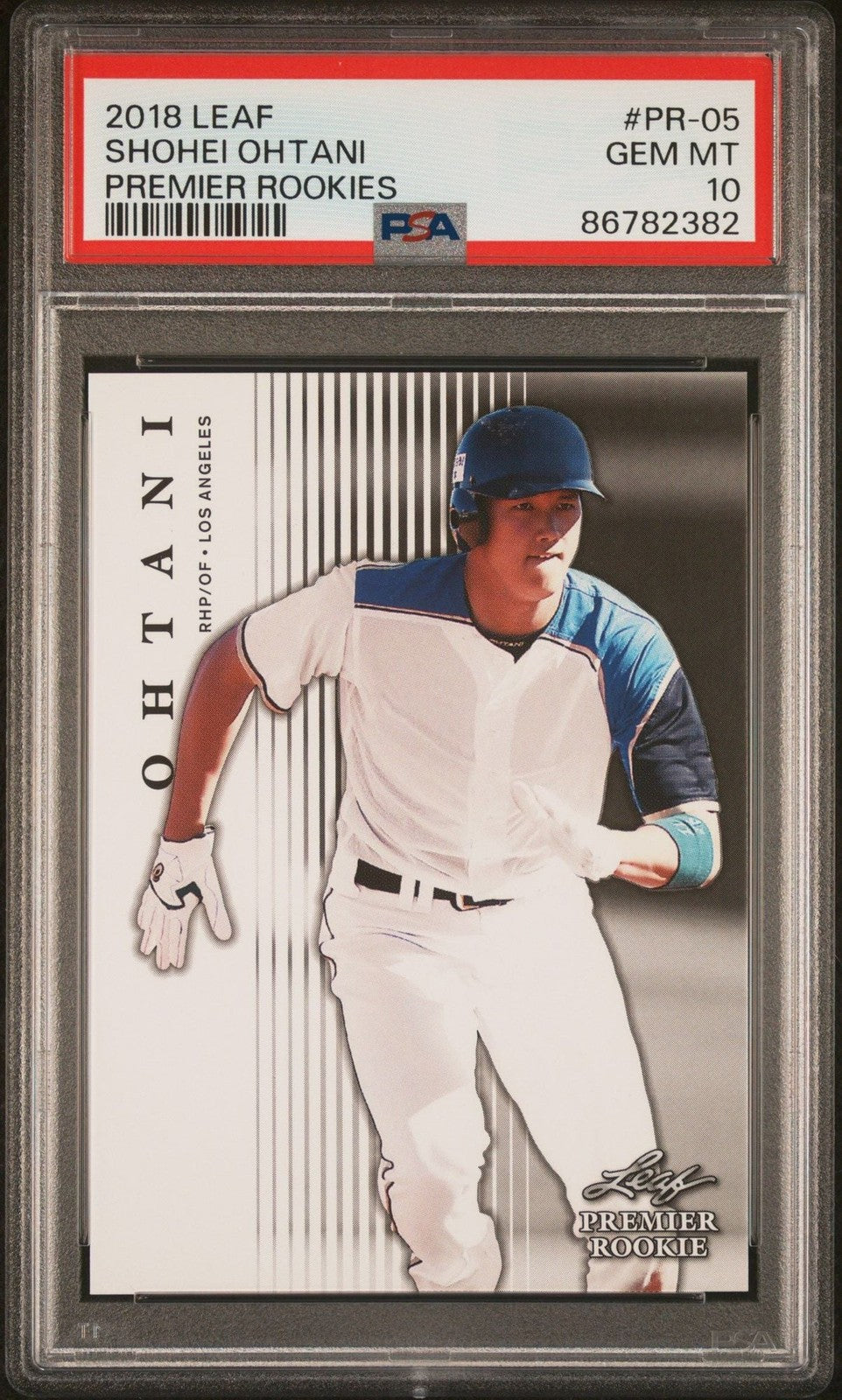 Graded 2018 Leaf Shohei Ohtani #PR-05 Premium Rookie RC Card PSA 10 Gem Mint