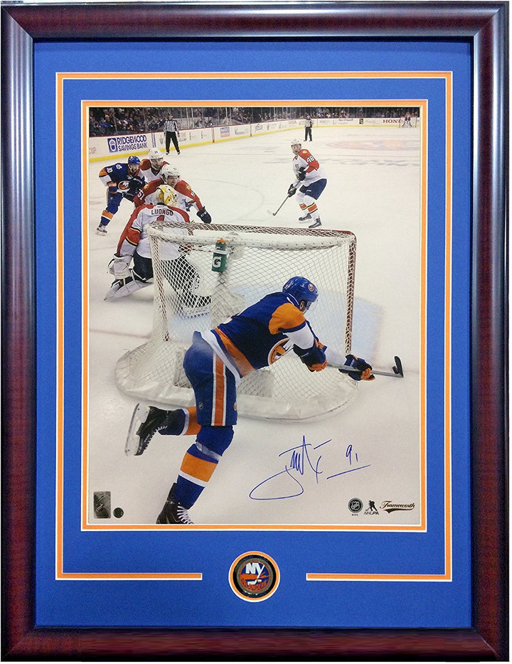 John Tavares Signed 16x20 playoffs goal photo framed NY Islanders Frameworth