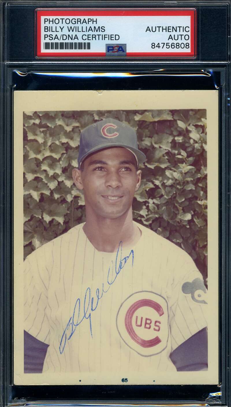 Billy Williams PSA DNA Signed Original 1960`s Photo Autograph Cubs