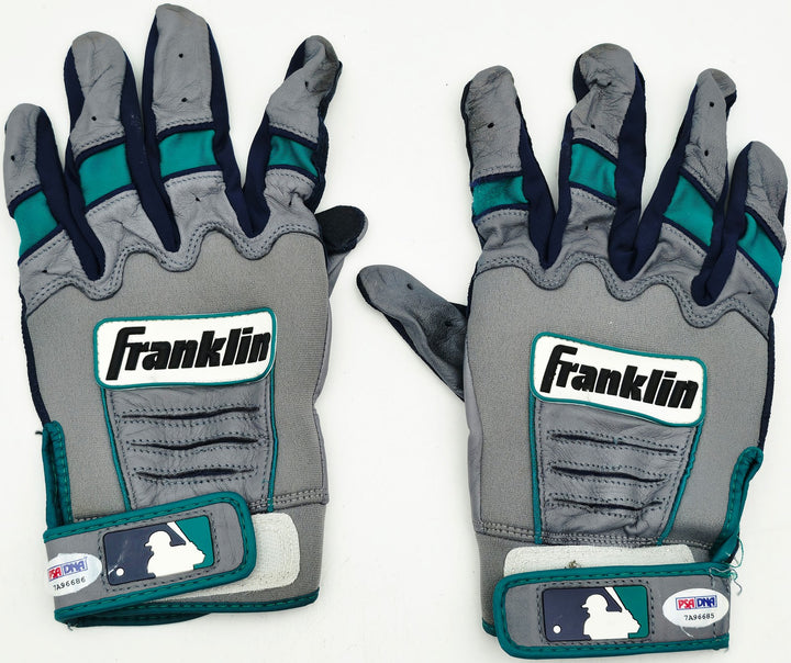 Robinson Cano Signed Blue & Gray Franklin Game Used Batting Gloves Mariners