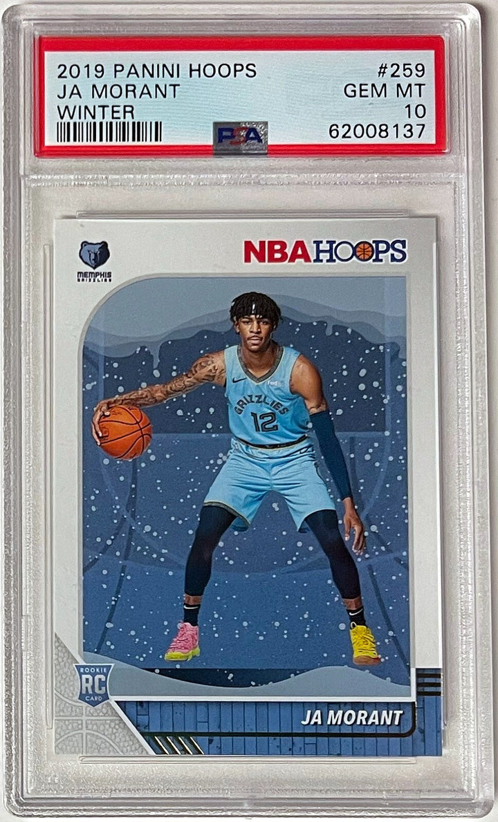 Ja Morant 2019-20 Panini Hoops Winter Rookie Card #259- PSA Graded 10 Gem Mint