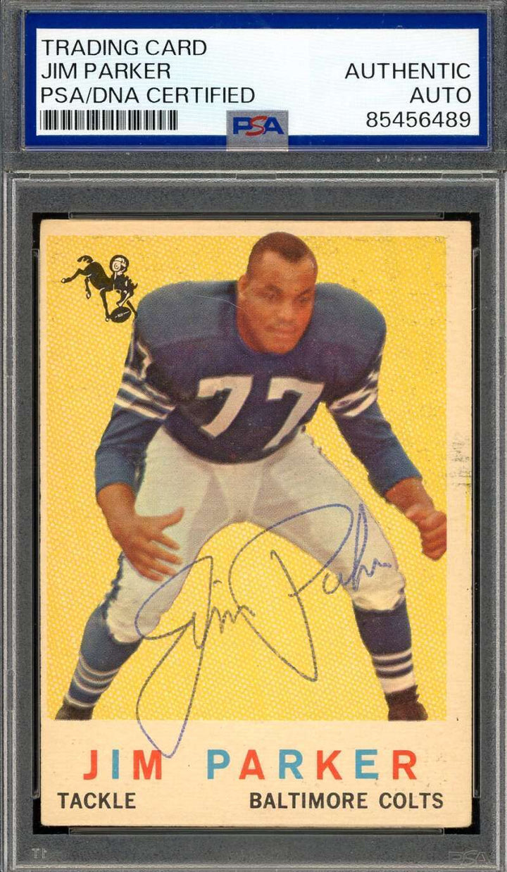Jim Parker PSA DNA Vintage Signed 1959 Topps Rookie Autograph