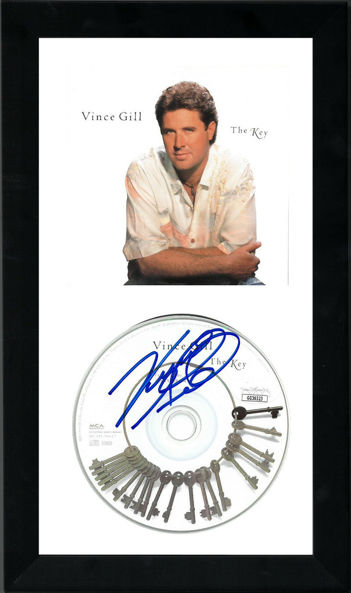 Vince Gill signed The Key Album CD w/ Cover 6.5x12 Custom Framing- JSA #GG36323