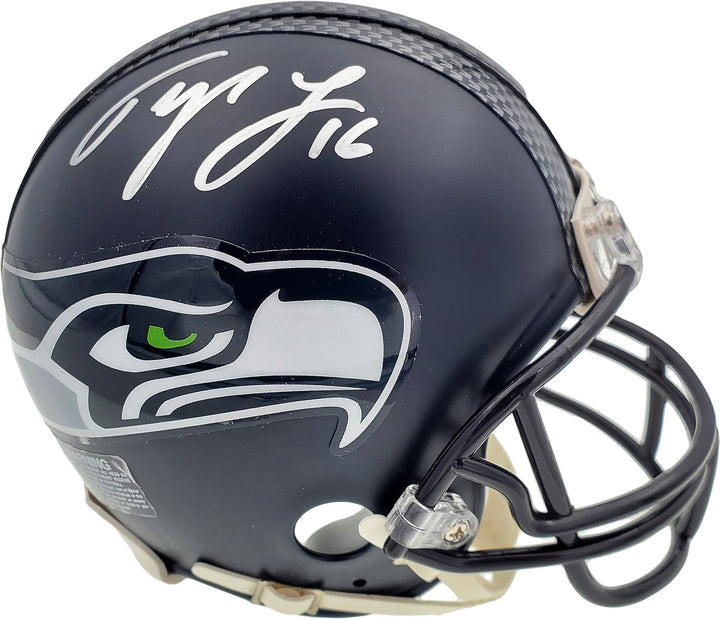 Tyler Lockett Autographed Signed Seattle Seahawks Mini Helmet In Silver MCS Holo