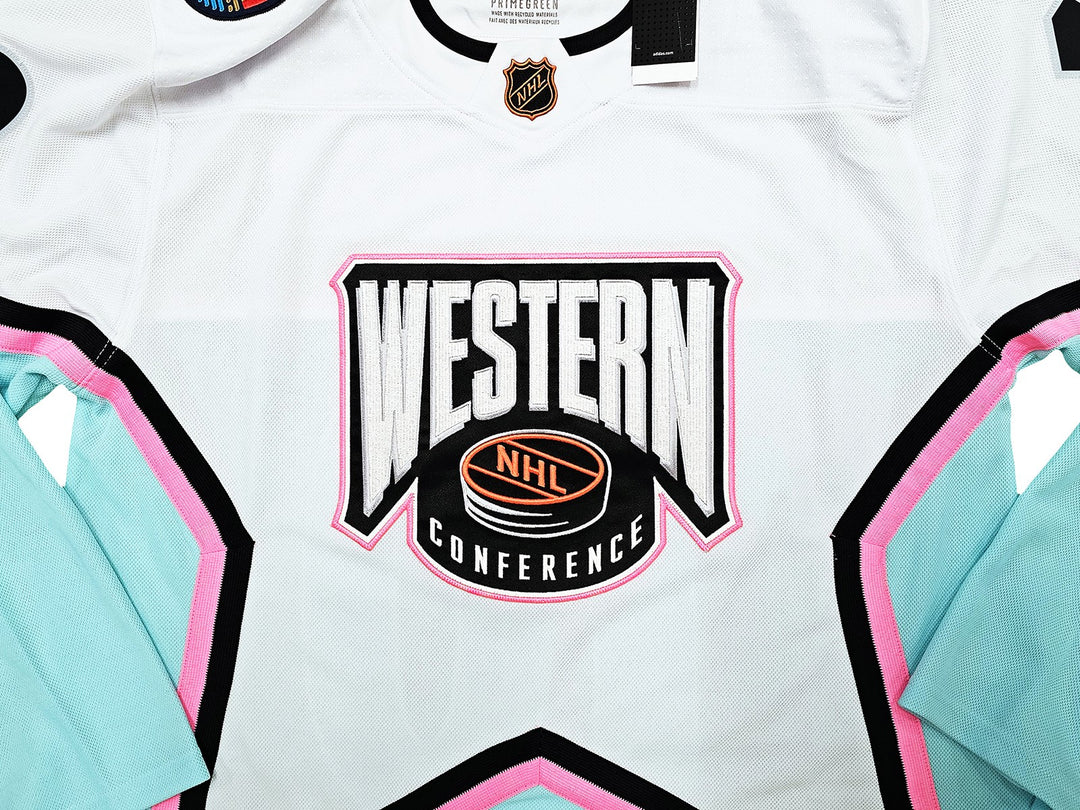 Kraken Matty Beniers Auto White Adidas 2023 ASG Jersey Size 54 1st ASG 2-4-23