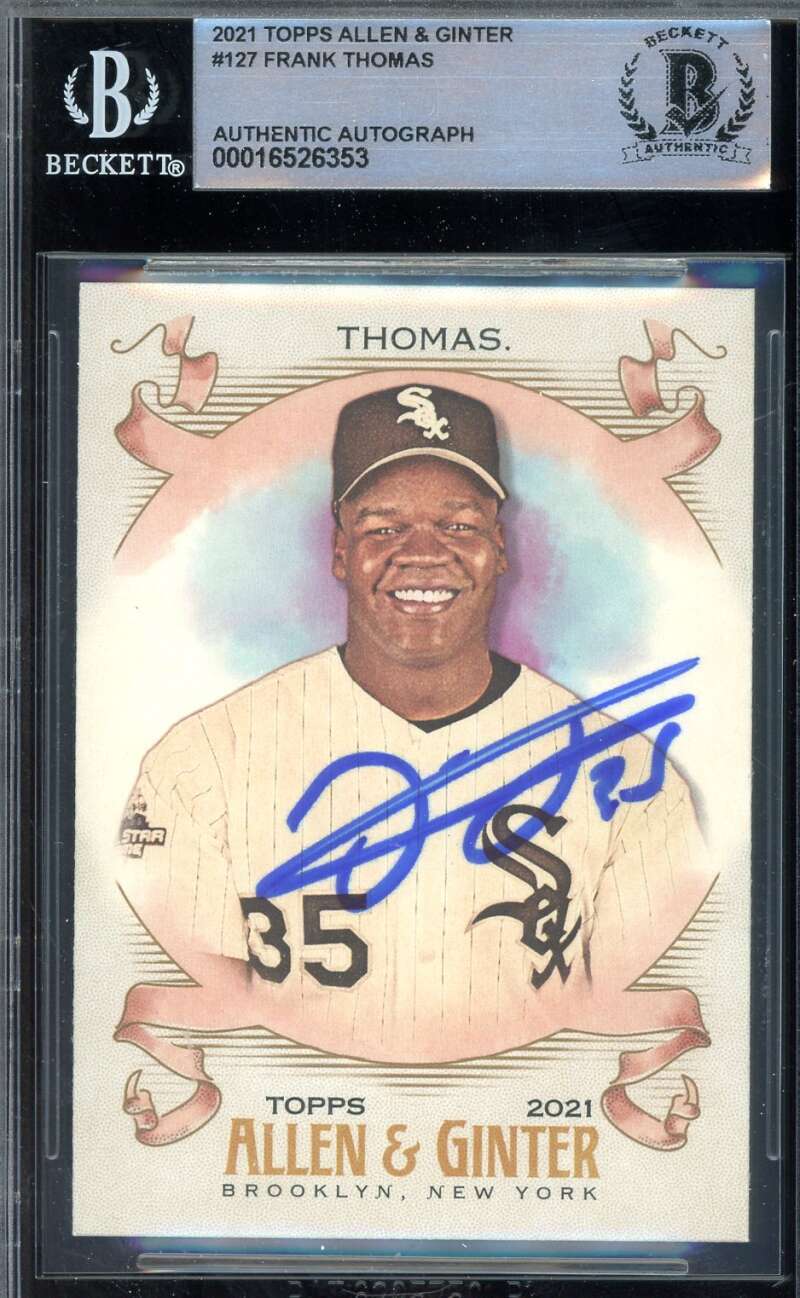 Frank Thomas Beckett BAS Signed 2021 Topps Allen and Ginter Autograph