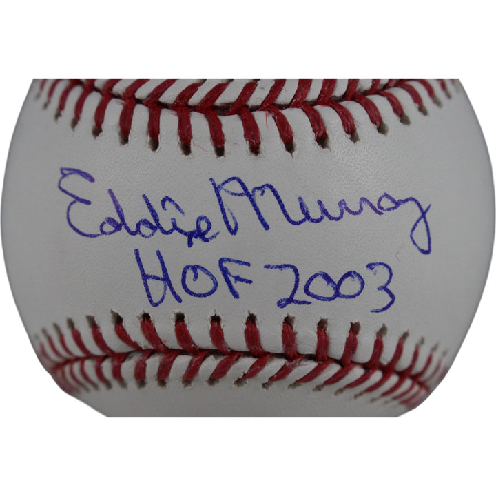 Eddie Murray Autographed Baltimore Orioles OML Ball HOF Beckett Witness 50285