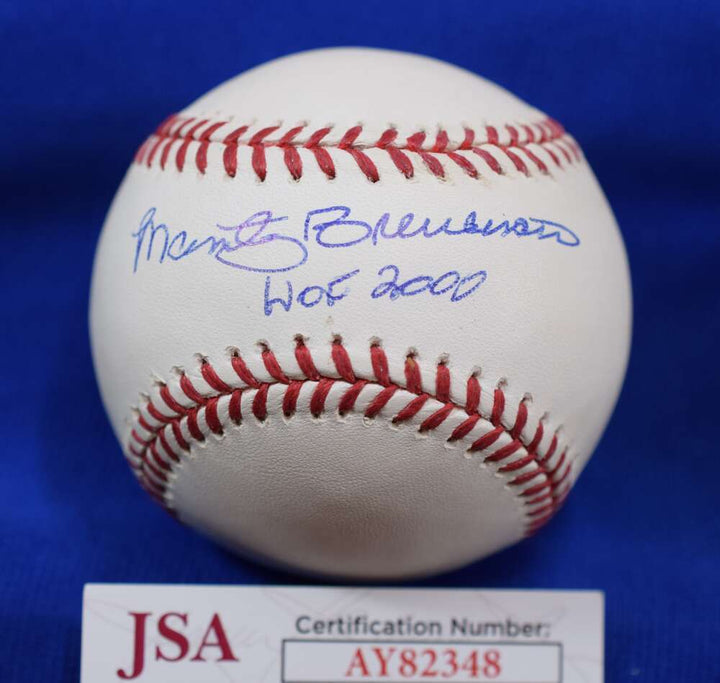 Marty Brennaman JSA COA Autograph Major League Signed Baseball