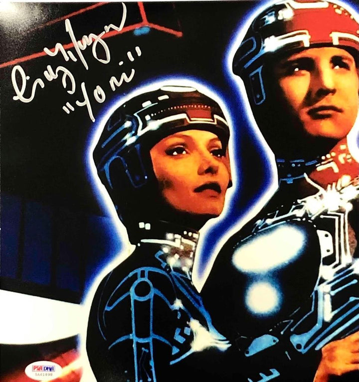 Cindy Morgan "Yori" inscription signed Tron 11x14 Photo PSA/DNA Witness COA auto