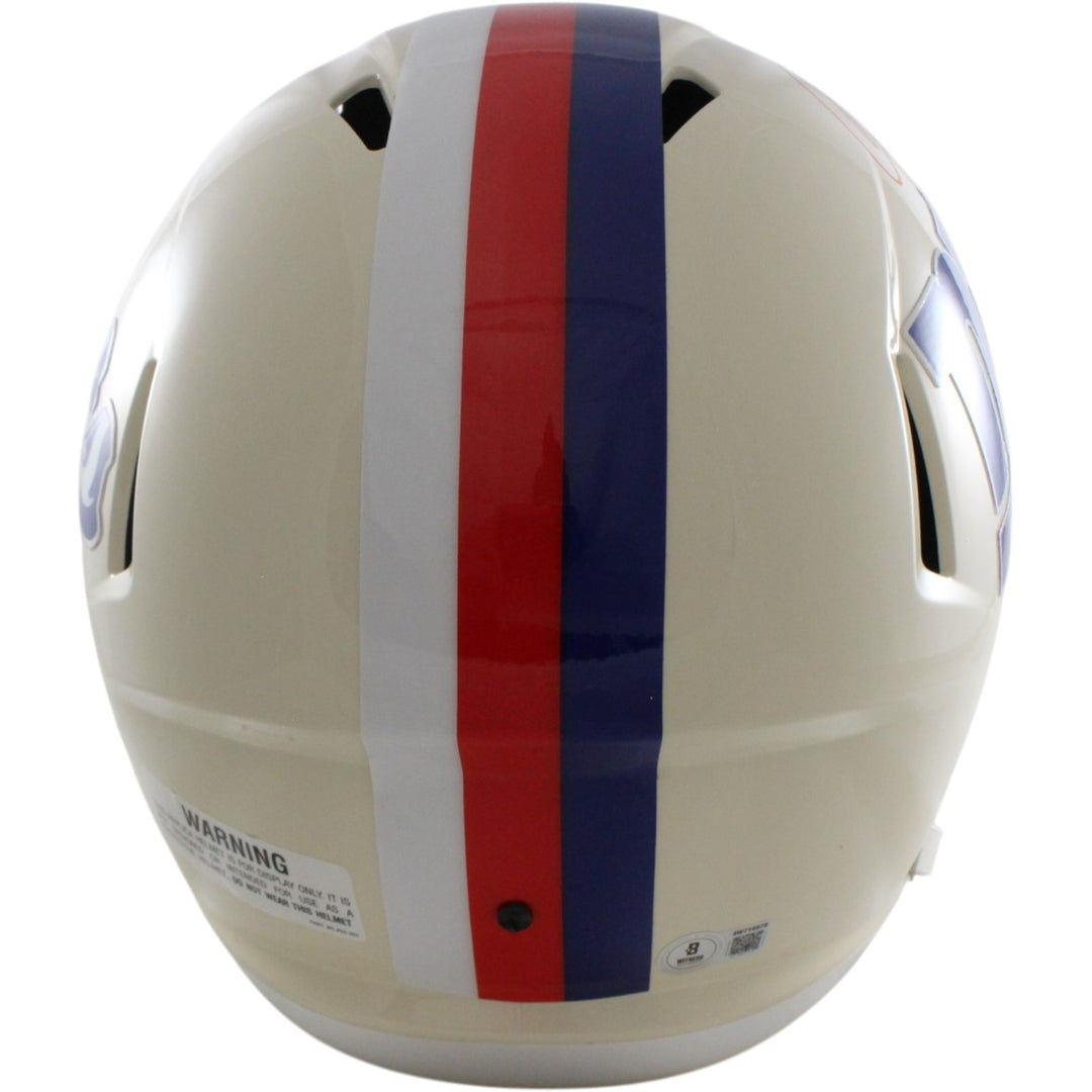Abdul Carter Autographed New York Giants F/S Retro Helmet Beckett Witness 56870