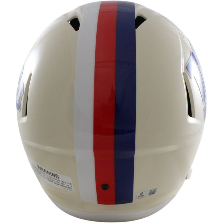 Abdul Carter Autographed New York Giants F/S Retro Helmet Beckett Witness 56870