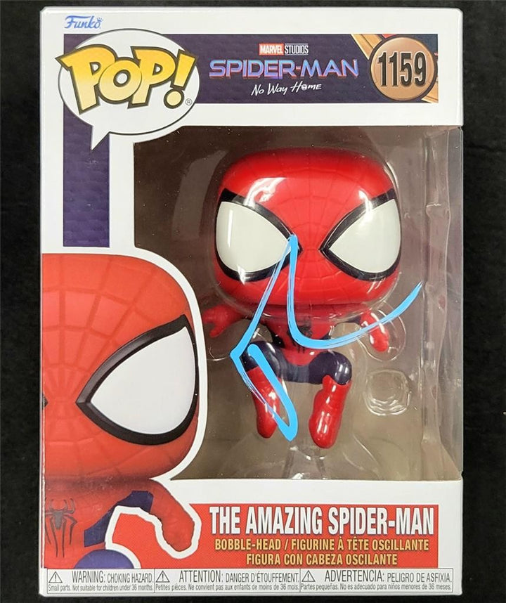 Tobey Maguire signed Amazing Spider-Man Funko Pop 1159 blue auto ~ Beckett BAS