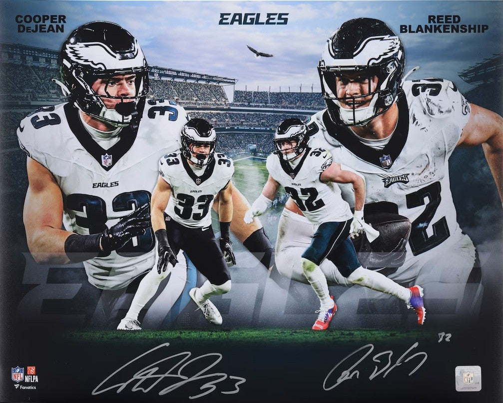 Cooper DeJean Reed Blankenship Signed 16x20 Philadelphia Eagles Photo Fanatics