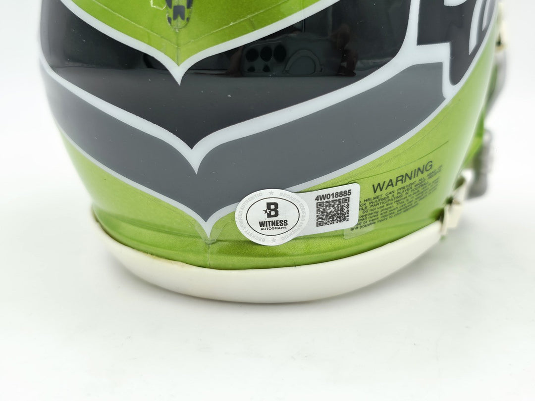 Nick Emmanwori Signed Seahawks Flash Green Speed Mini Helmet Beckett Witness