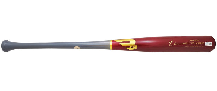 Elly De La Cruz Auto Signed Red B45 Player Model Baseball Bat Reds Beckett Wit