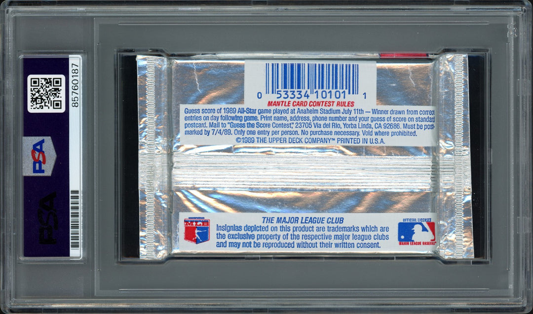 Ken Griffey Jr. Signed 1989 Upper Deck Baseball Low Card Pack Mariners PSA/DNA