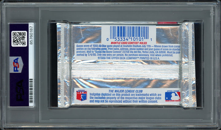 Ken Griffey Jr. Signed 1989 Upper Deck Baseball Low Card Pack Mariners PSA/DNA