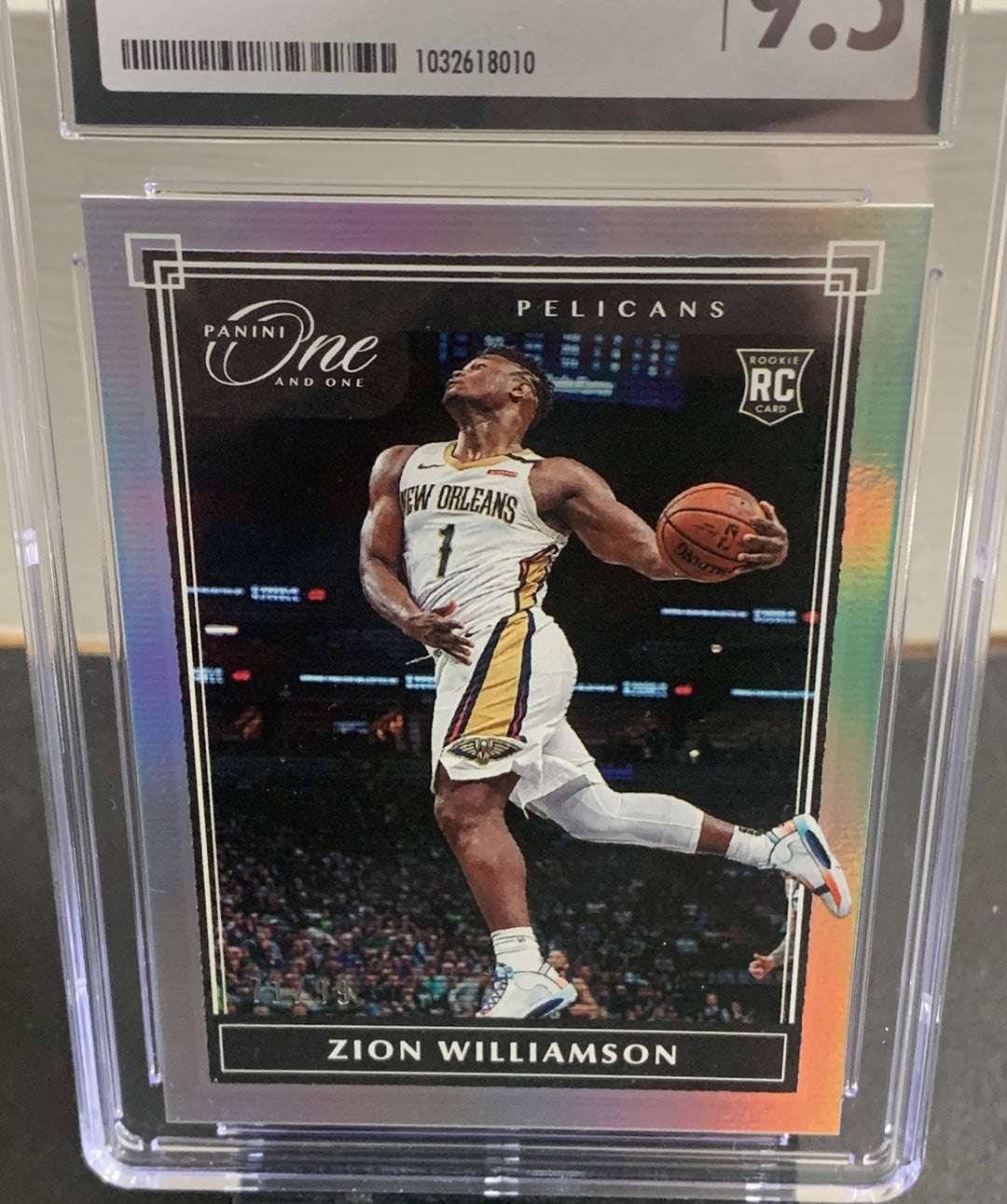 2019 Panini One and One #107 Zion Williamson Rookie /99 SSP Rc Csg 9.5 Gem Mint