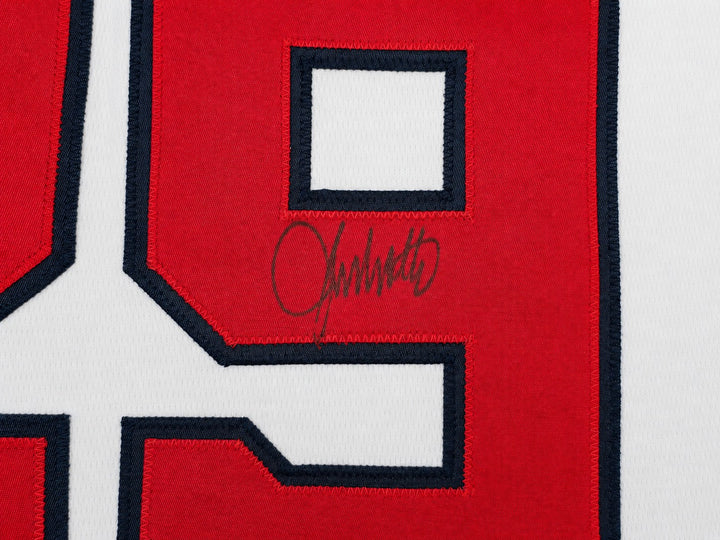 Atlanta Braves John Smoltz Signed White Nike Jersey Size XL Beckett BAS QR