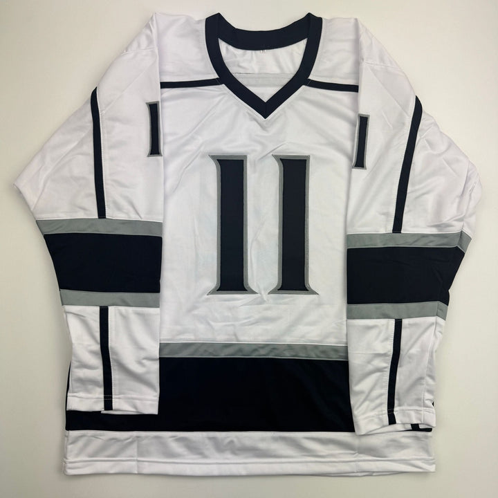 Autographed/Signed Anze Kopitar Los Angeles White Hockey Jersey JSA COA