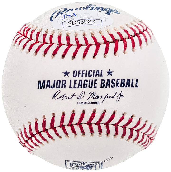 Fernando Tatis Jr Auto Official MLB 50th Anniversary Logoball 1st HR 4/1/19 JSA