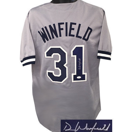 Dave Winfield signed Gray TB Custom Stitched Baseball Jersey XL- JSA Witnessed