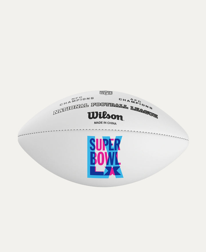 Unsigned Official NFL SB LX White Logo Football