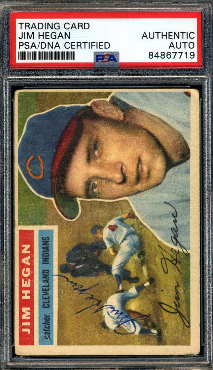 Jim Hegan PSA DNA Signed 1956 Topps Autograph