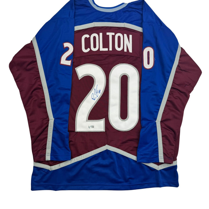 Autographed/Signed Ross Colton Colorado Maroon Jersey Beckett BAS COA