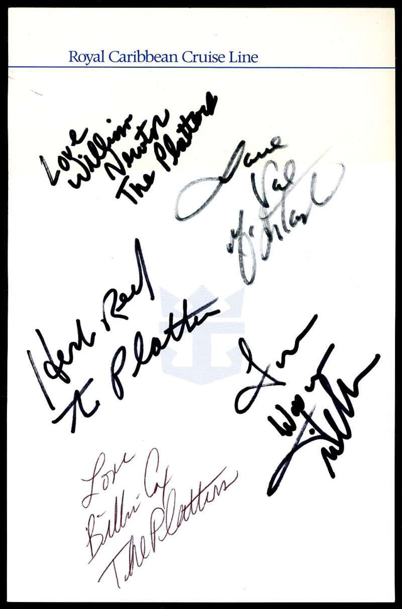 The Platters JSA Coa Signed by 4 6x9 Cut Album Page Autograph
