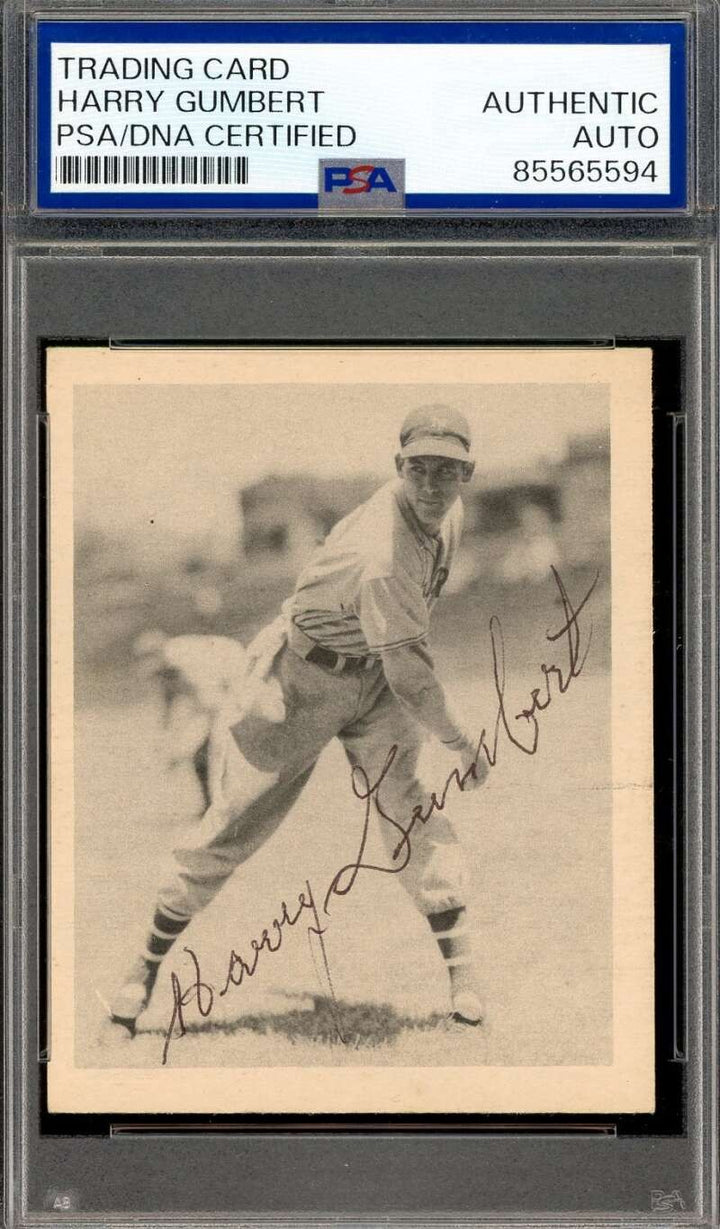 Harry Gumbert PSA DNA Signed 1939 Play Ball Autograph