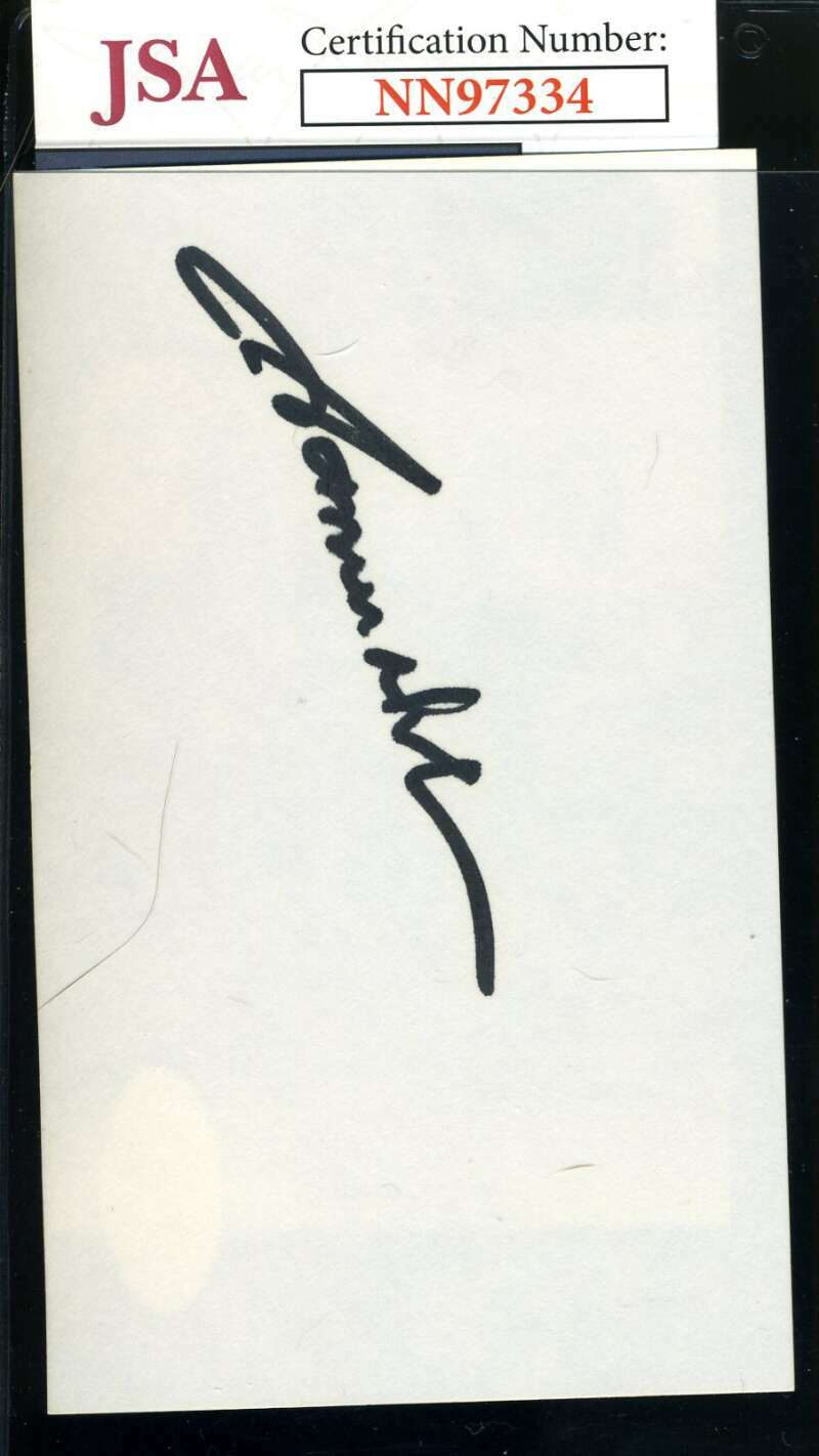 James Doohan JSA Cert Signed 3x5 Index Card Star Trek Autograph