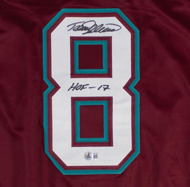Teemu Selanne Anaheim Signed Burgundy Hockey Jersey HOF 17 BAS