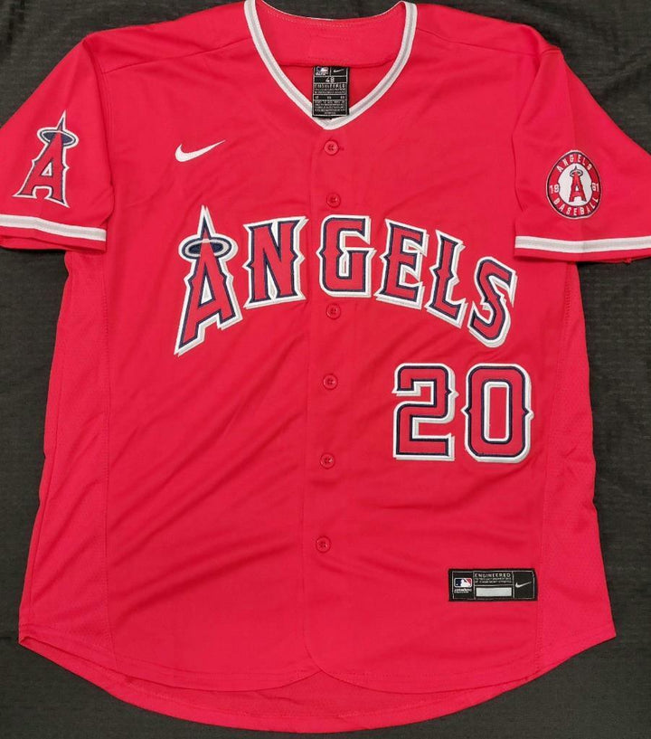Jared Walsh signed Red Los Angeles Angels Jersey autograph ~ BAS Beckett Witness
