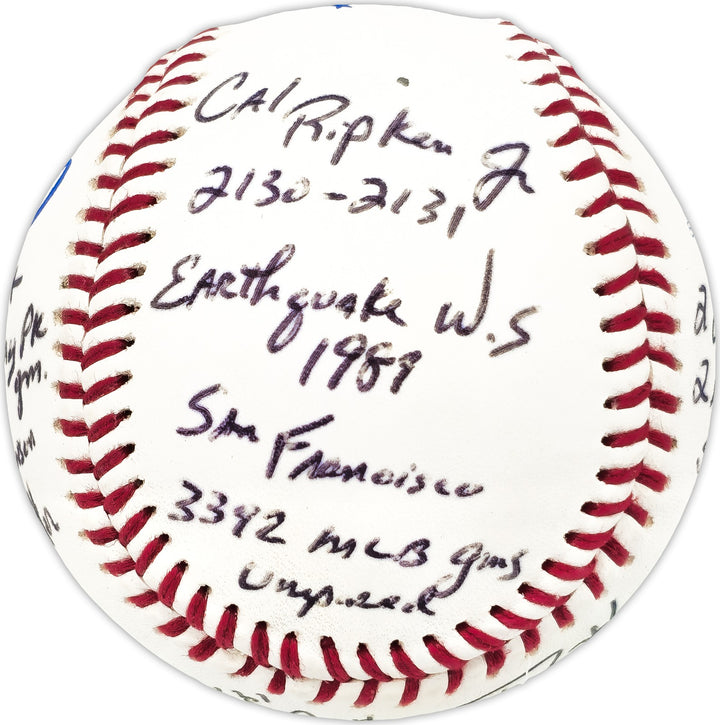 Al Clark Signed Official League Baseball Umpire Statball 11 Stats JSA #GG31762