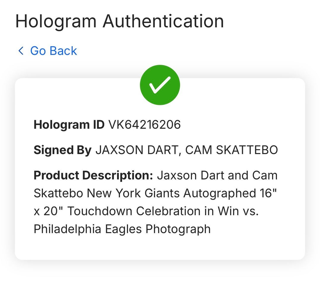 Jaxson Dart Cam Skattebo Signed 16x20 Photo Framed Giants Rookie Auto Fanatics