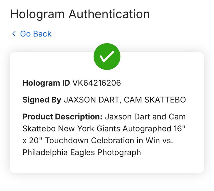 Jaxson Dart Cam Skattebo Signed 16x20 Photo Framed Giants Rookie Auto Fanatics
