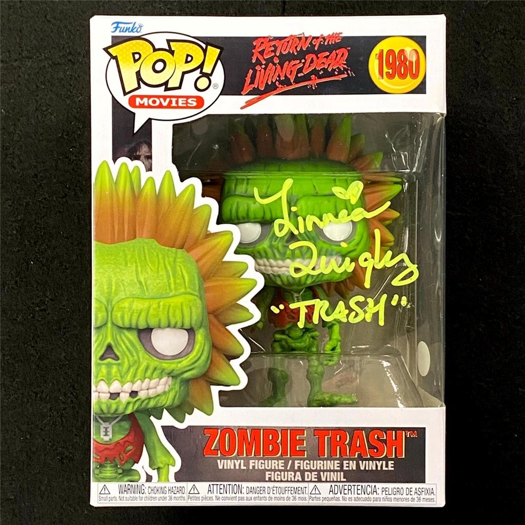 Linnea Quigley signed Zombie Trash Return of Living Dead Funko Pop! Grn auto JSA