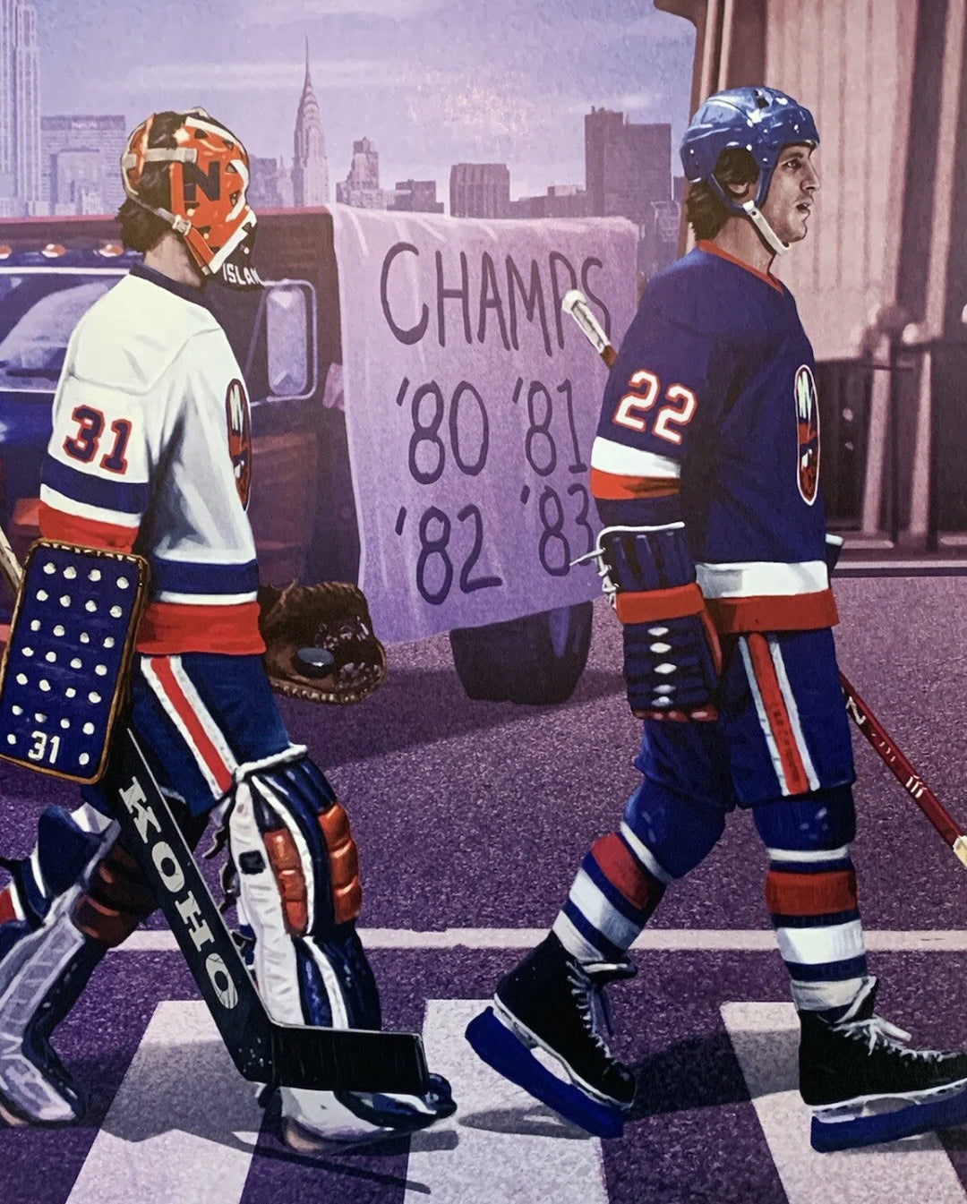 NY Islanders Nassau Coliseum Stanley Cup Litho 16x20 Photo Bossy Potvin Smith