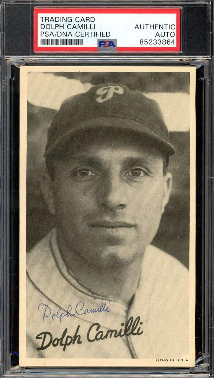 Dolph Camilli PSA DNA Signed 1936 R314 Goudey Wide Pen Autograph