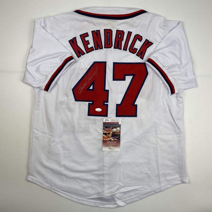 Autographed/Signed HOWIE KENDRICK Washington White Jersey JSA COA Auto