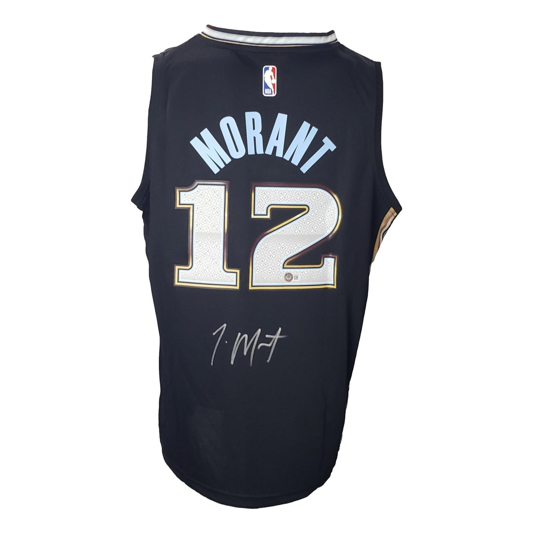Ja Morant Signed Memphis Grizzlies White Fanatics Basketball XL Jersey BAS