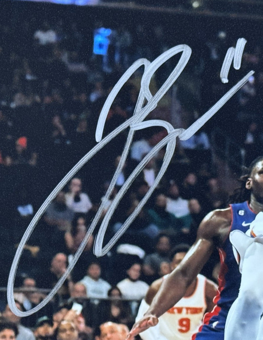 Jalen Brunson Signed 8x10 Framed Photo w/ Coin NY Knicks Mint Auto Fanatics COA