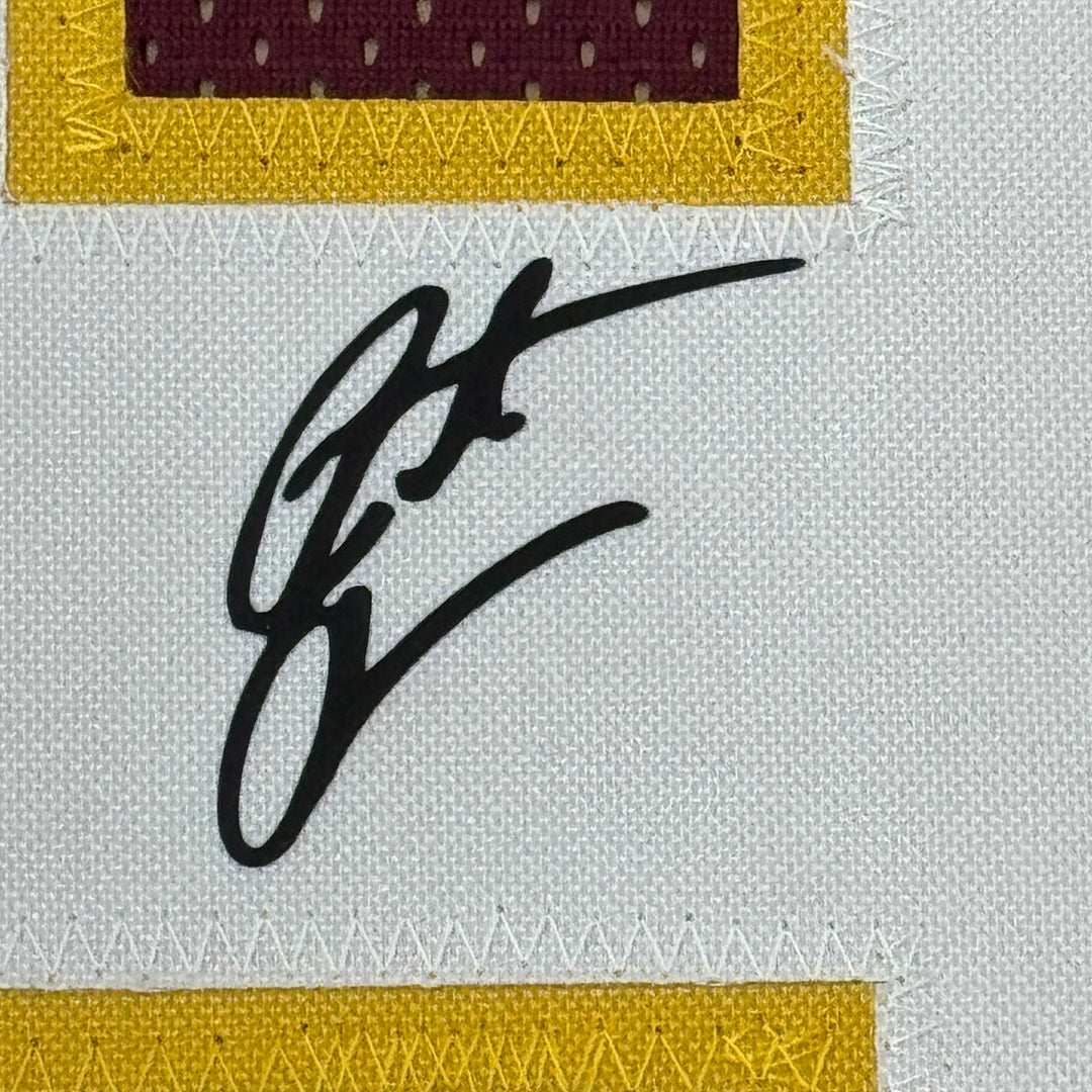Framed Facsimile Autographed Santana Moss 33x42 Red Reprint Laser Auto Jersey