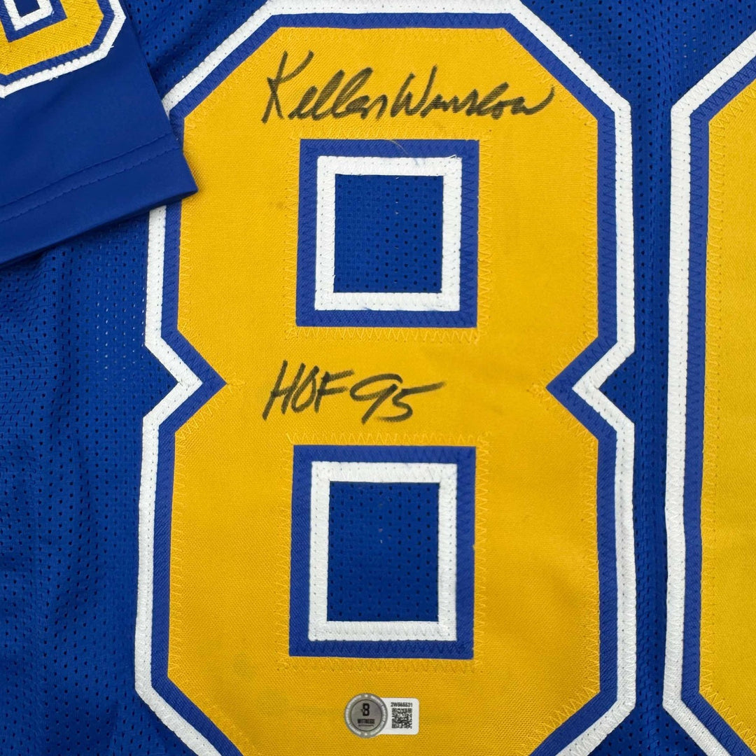 Autographed/Signed Kellen Winslow HOF 95 San Diego Chargers Blue Jersey COA