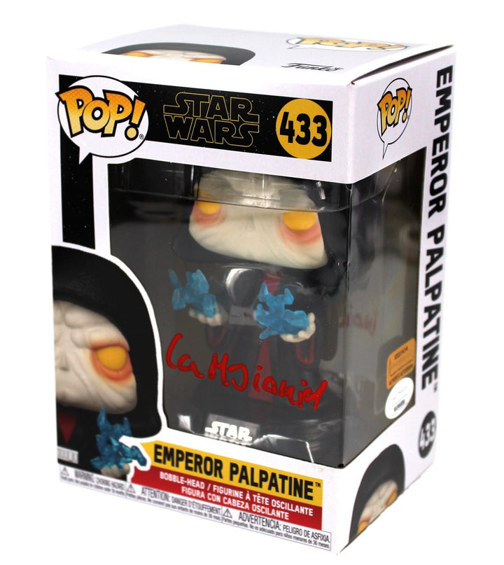 Ian McDiarmid Autographed Funko Pop Star Wars Emperor Palpatine 433 JSA IGM COA