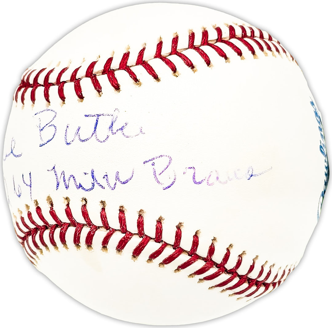 Cecil Butler Signed MLB Baseball Milwaukee Braves Beckett QR