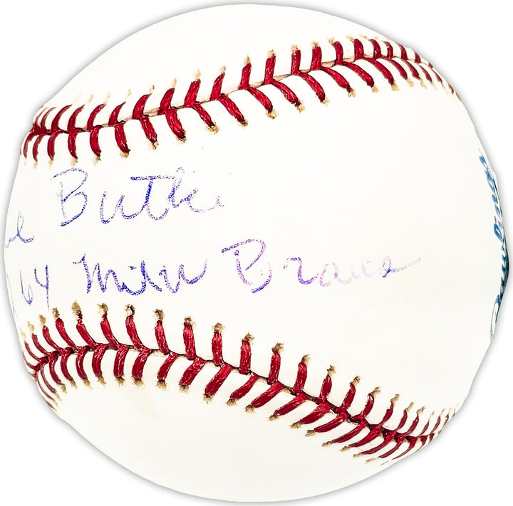 Cecil Butler Signed MLB Baseball Milwaukee Braves Beckett QR
