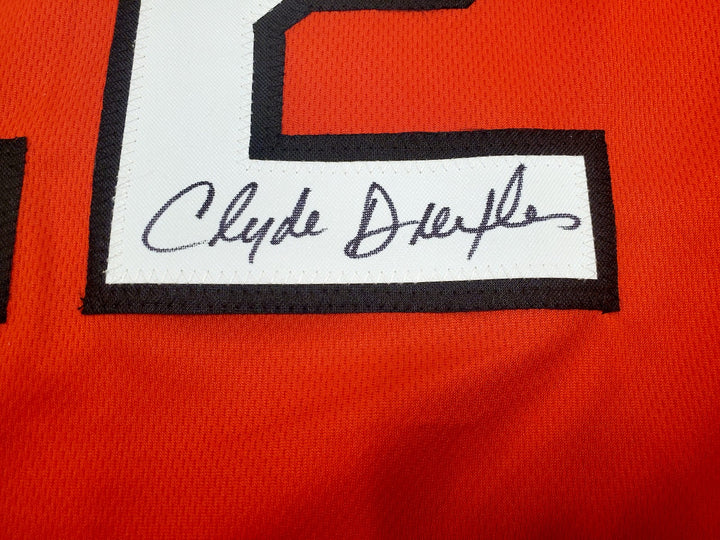 Portland Trail Blazers Clyde Drexler Autographed Signed Red Jersey JSA