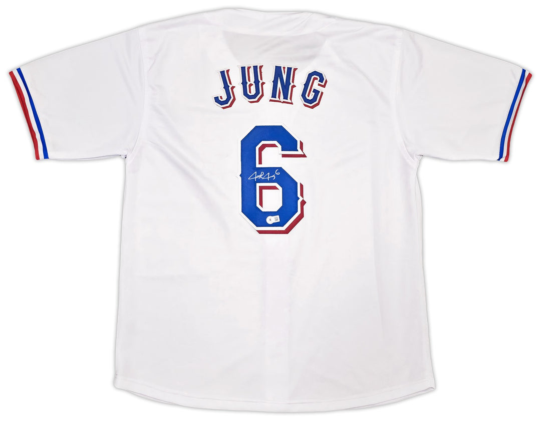 Texas Rangers Josh Jung Signed White Jersey Beckett Witness